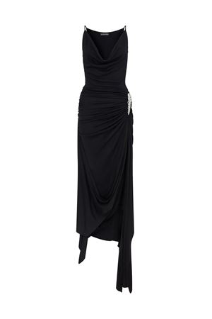 Midi dress asimmetrico DAVID KOMA | RE25DK13DBLACKSILVER